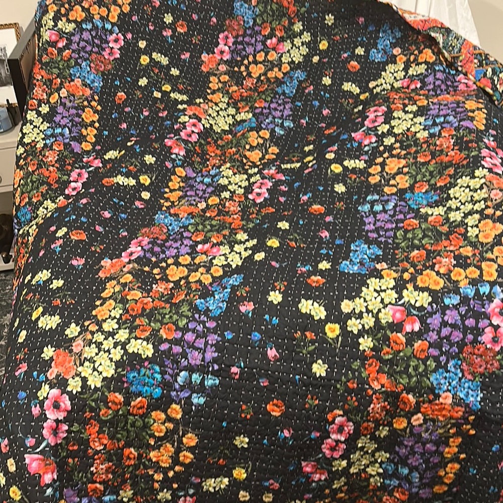 Johnny Was Multicolor Floral Quilt